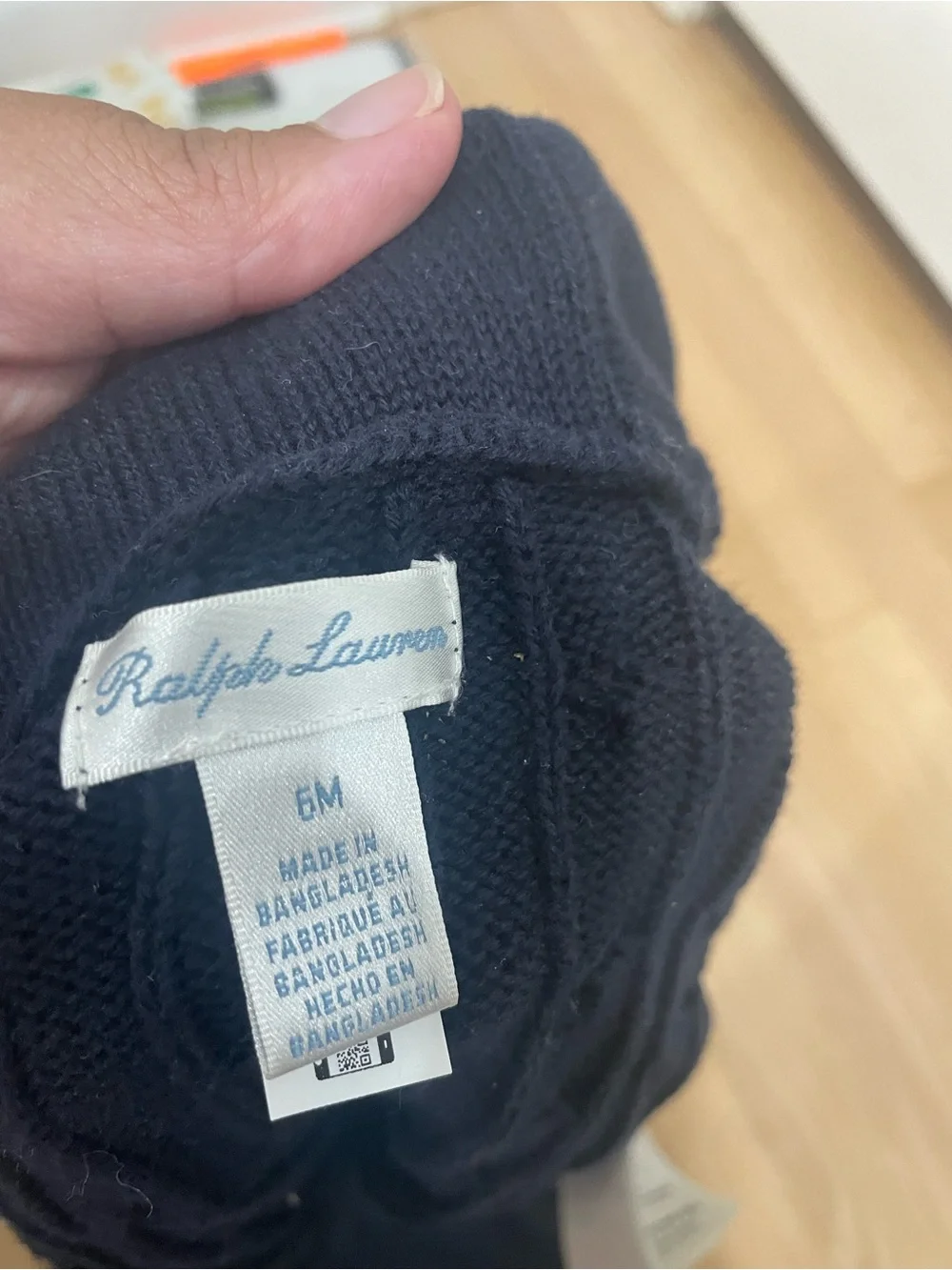 Ralph Lauren outfit 6 months blue cable knit cardigan and pants